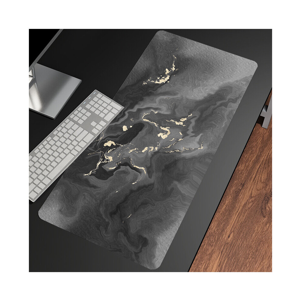 (A-Marble (6) 800X400x3mm) Mouse Pad Marble Large Gamer Mousepad Keyboard Mat Xxxl Mouse Mats 31.4X11.8in Rubber Desk Pad Design Desk Rug 4855357787113