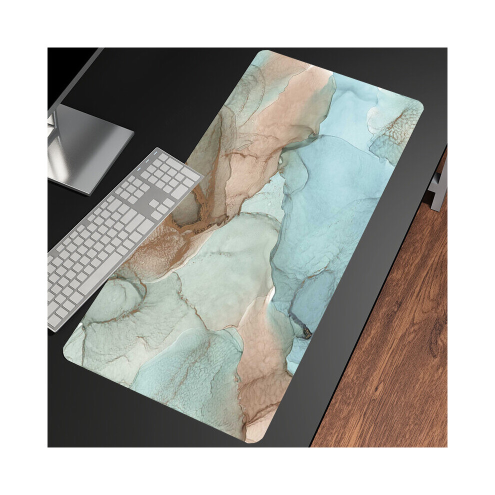 (A-Marble (19) 800X400x3mm) Mouse Pad Marble Large Gamer Mousepad Keyboard Mat Xxxl Mouse Mats 31.4X11.8in Rubber Desk Pad Design Desk Rug 4855357786772