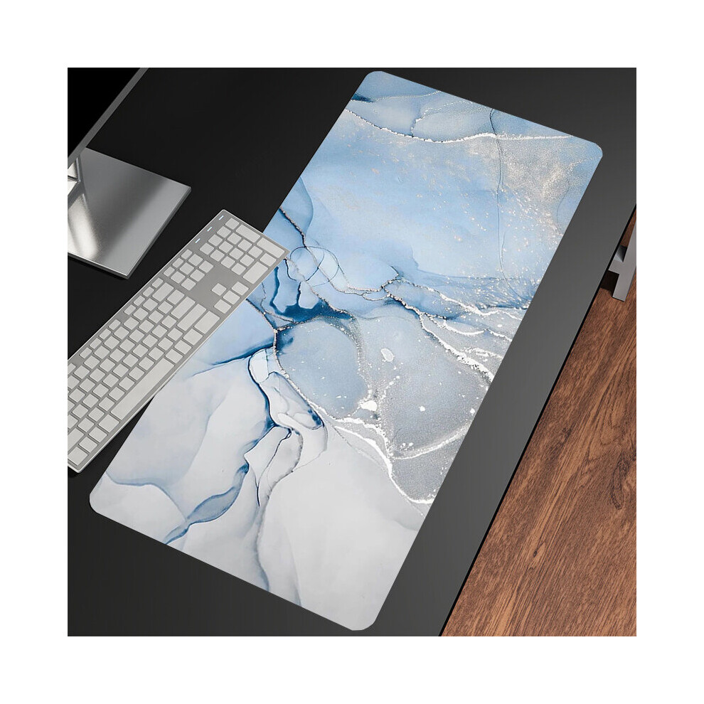 (A-Colorful Marble (3) 800X400x3mm) Mouse Pad Marble Large Gamer Mousepad Keyboard Mat Xxxl Mouse Mats 31.4X11.8in Rubber Desk Pad Design Desk Rug 4855357786093