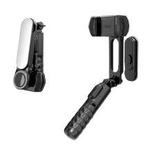 (a-B) Mini Handheld Gimbal Wireless Bluetooth Selfie Stick Gimbal Stabilizer Phone Tripod Gimbal Smartphone Adjustable Stand Holder