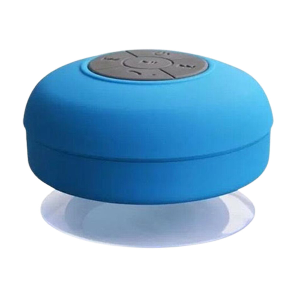 (a-Blue) Mini Blue-tooth Wireless Speaker | Waterproof Speaker With Suction Cup Deep & Comfortable Bass Ideal For Outdoor Events