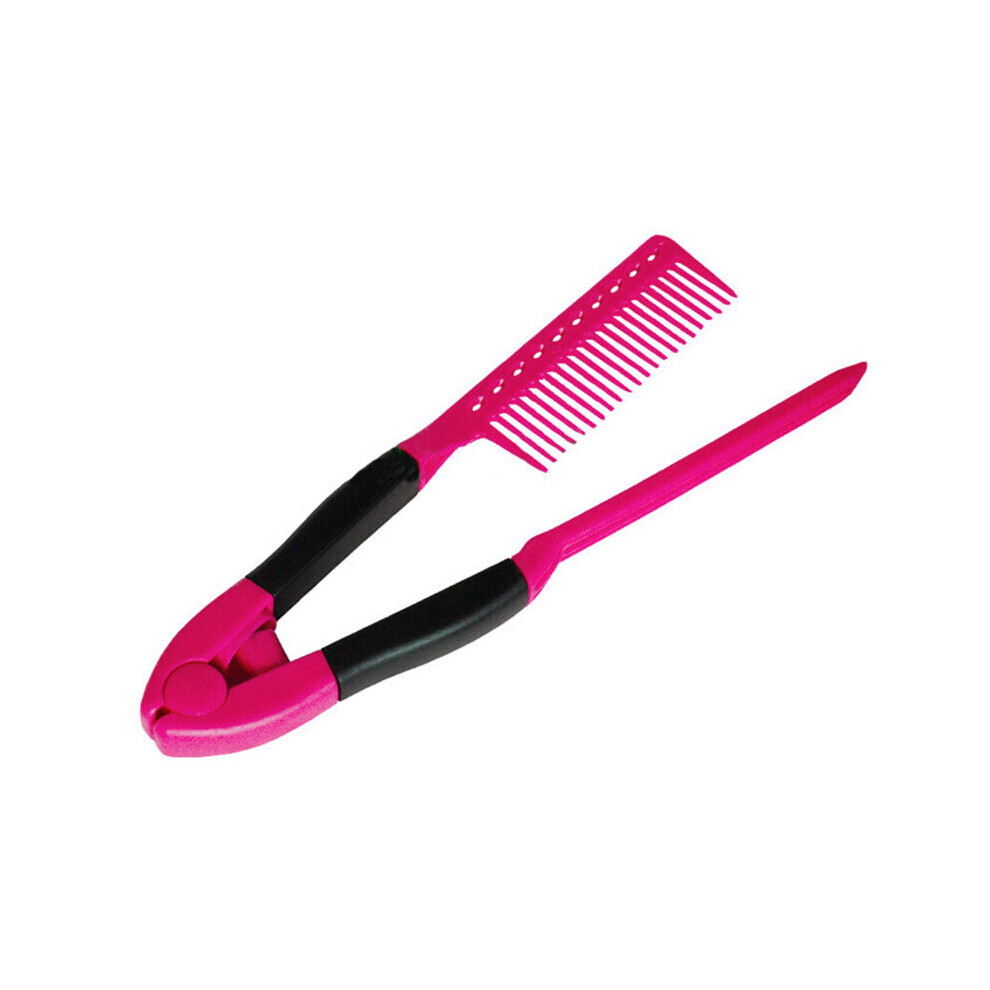 Dechoicelife (A-01) V Type Washable Folding Hair Straightener Comb Hairdressing Brush Comb Hair Styling Clip Tool Barber Accessories Comb For Hair