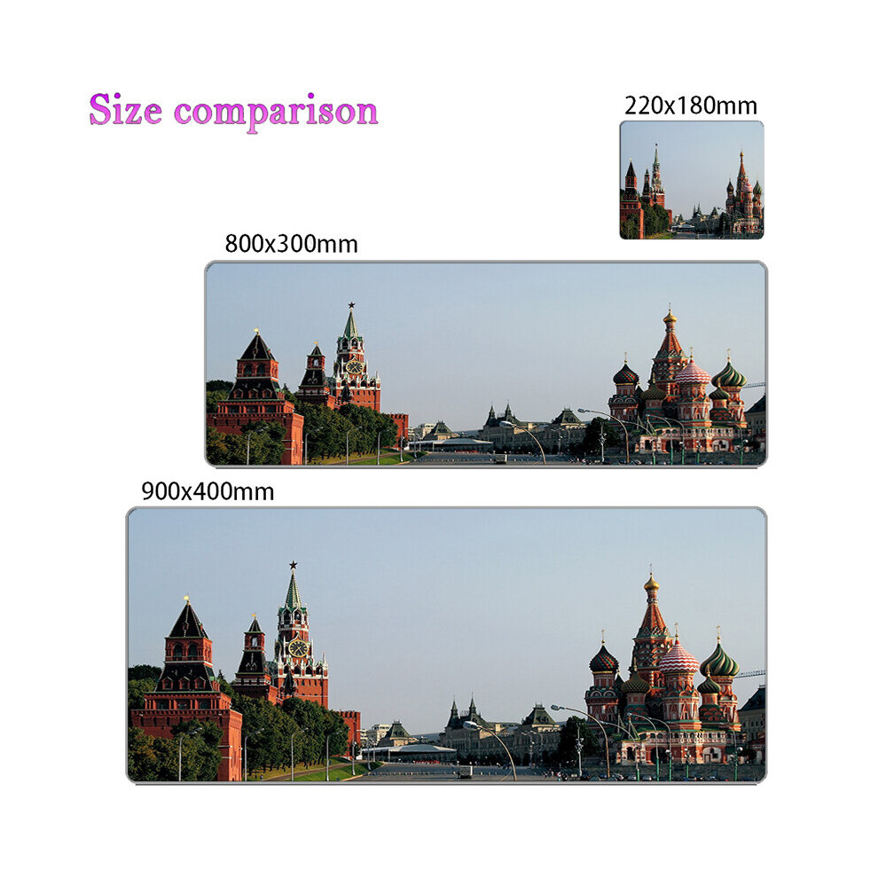 (A-(4) 180X220x2mm) The Kremlin Moscow Gaming Mouse Pad Professional Esports Game Players Speed Lock Edge Rubber Game Desk Mousepad Keyboard Mat 4855358046783