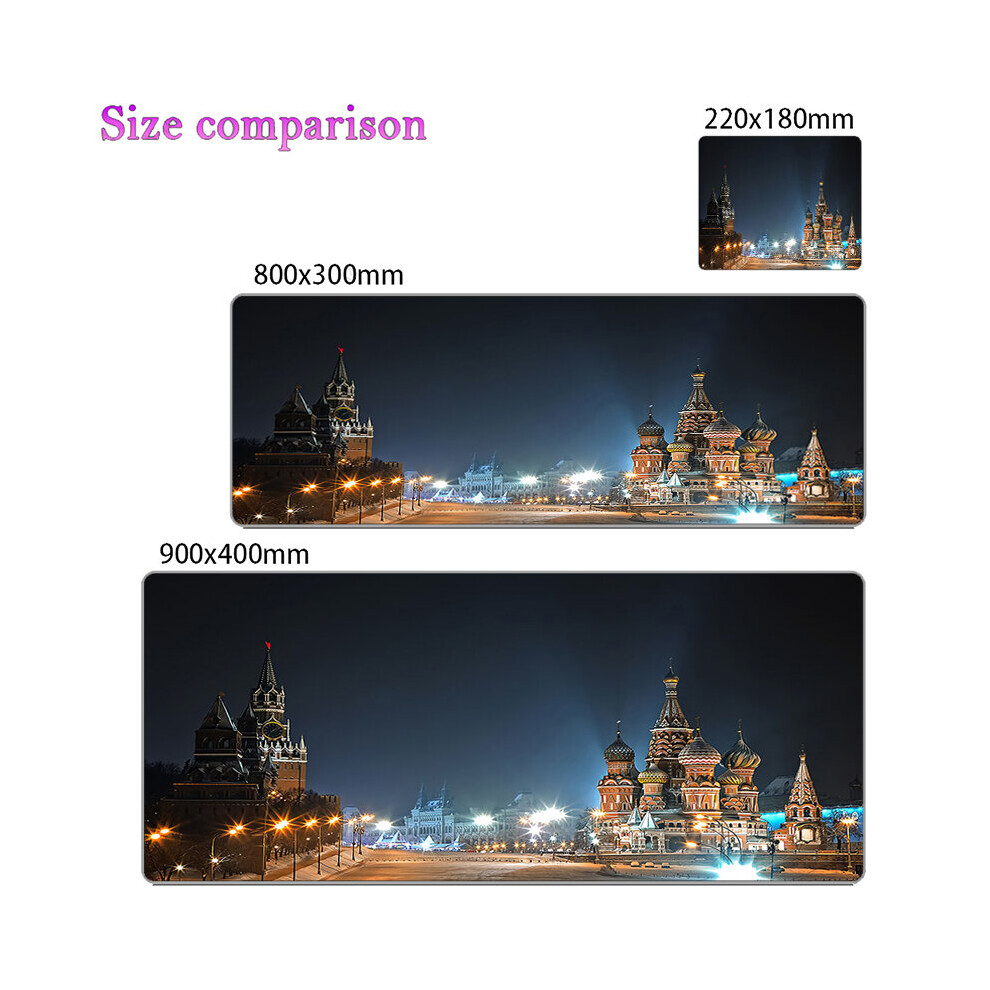 (A-The Kremlin Moscow 180X220x2mm) The Kremlin Moscow Gaming Mouse Pad Professional Esports Game Players Speed Lock Edge Rubber Game Desk Mousepad Key 4855358047025