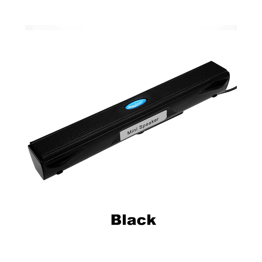 (A-) Portable Laptop/Computer/Pc Speaker Amplifier Loudspeaker Usb Soundbar Sound Bar Stick Music Player Speakers For Notebook Tablet Black 4851195383012