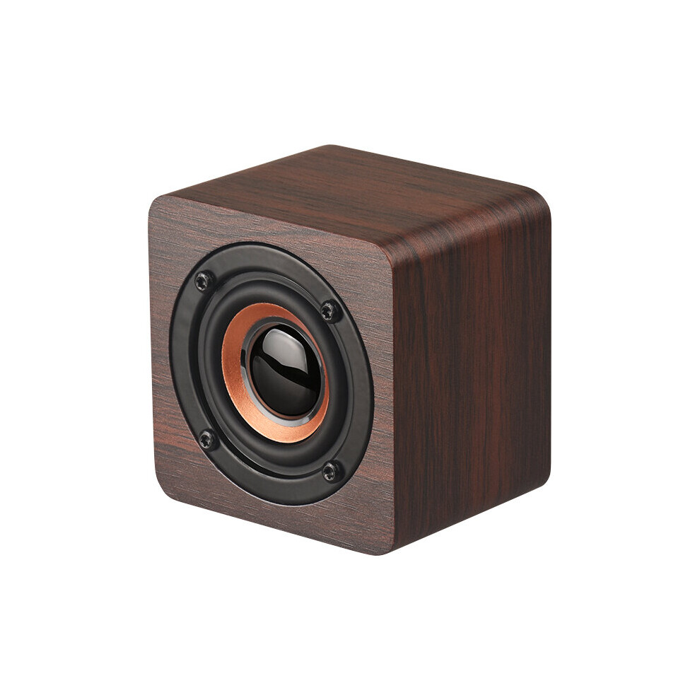 (A-) Q1 3W Wooden Mini Wireless 4.2 Speaker With 10M Connection Distance For Smartphone / Pc Black 4851195404212