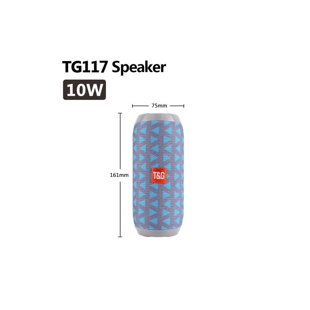 (A-Tg 117 Gray) Bluetooth Speaker Column Music Center Wireless Portable Soundbar Stereo Subwoofer Fm Radio Usb Speaker For Pc Computer Subwoofer Green/Gray 4851195394957