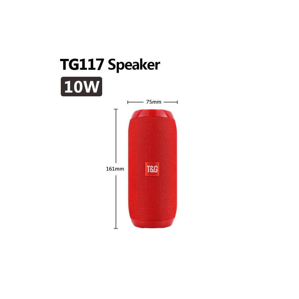 (A-Tg117 ) Bluetooth Speaker Column Music Center Wireless Portable Soundbar Stereo Subwoofer Fm Radio Usb Speaker For Pc Computer Subwoofer Red 4851195395008