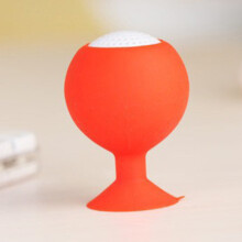 (a-Orange) Portable Waterproof Wireless Bluetooth Speaker Shower Car Handsfree Receive Call Music Suction Phone Mic Mini Handsfree Suction