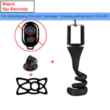 (a-White) Voteer flexible selfie stick monopod wireless Bluetooth tripod monkey holder for GoPro iPhone camera phone car bicycle universal