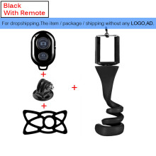 (a-Grey) Voteer flexible selfie stick monopod wireless Bluetooth tripod monkey holder for GoPro iPhone camera phone car bicycle universal