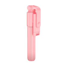 (a-Pink) Selfie Stick with Tripod For Mobile phone Wireless bluetooth for Xiaomi Huawei iphone IOS Android Stabilizer Cellphone