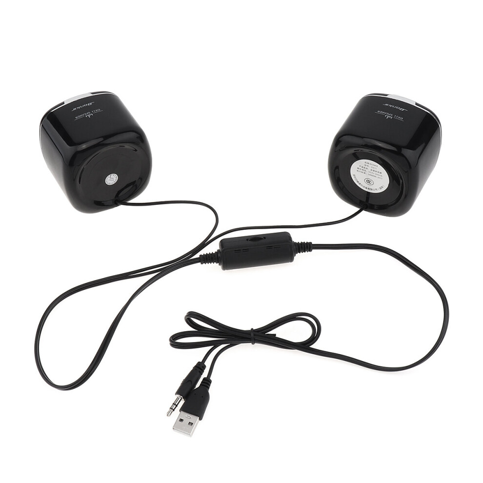 Dx11 Mini Portable Usb 2.0 Stereo Subwoofer Small Speaker 3.5Mm Audio Computer Multimedia Speaker For Desktop Laptop Mp3 Phone 4851195413740