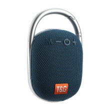 (a-Blue) TG321 Portable Bluetooth Speaker IPX7 Waterproof Wireless Mini Column Outdoor Subwoofer Speakers with Hook Dustproof FM TF USB