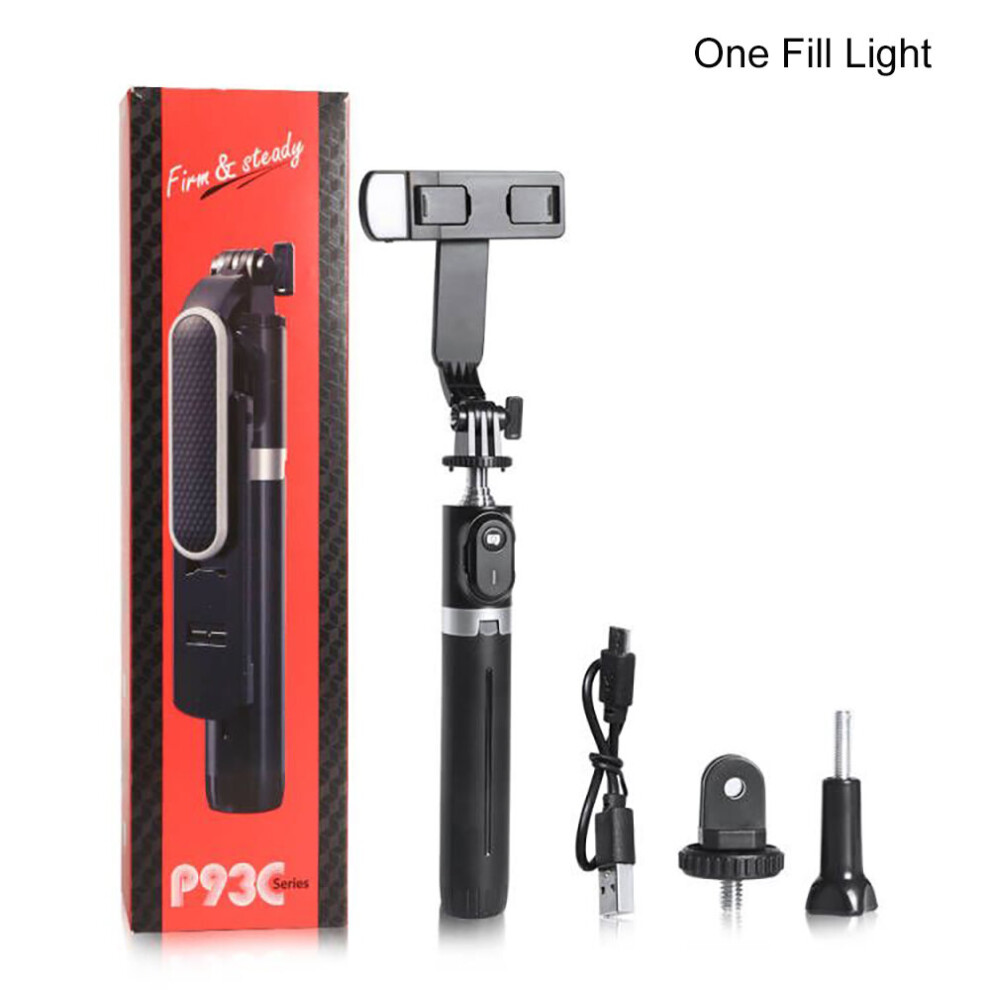 (A-With 1 Fill ) Selfie Stick Phone Tripod With Remote Control Portable Wireless Selfie Stick Bluetooth With Fill For Android/Iphone/Gopro Light 4855008108649