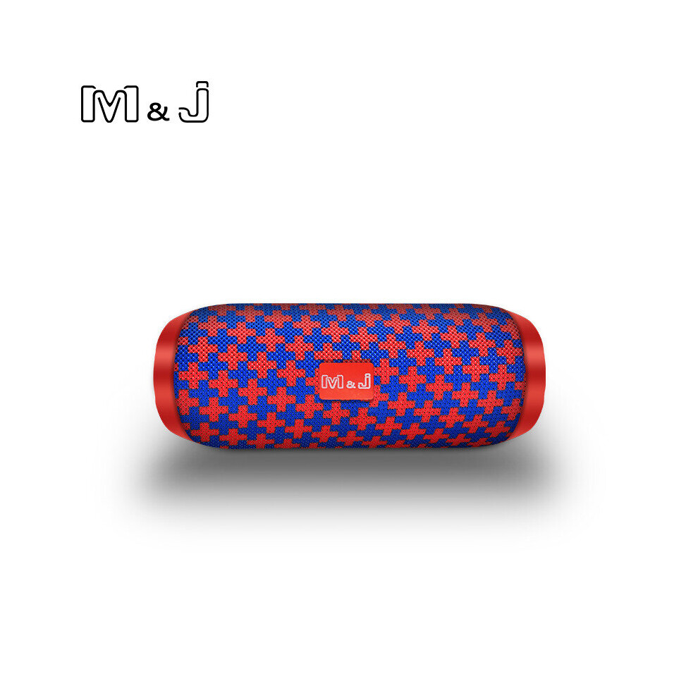 (A- Red) M&J Tg117 Tooth Speaker Wireless Waterproof Portable Outdoor Mini Column Box Parlante Boombox Loudspeaker Aux Tf 10W Speaker Blue/Red 4851195407176
