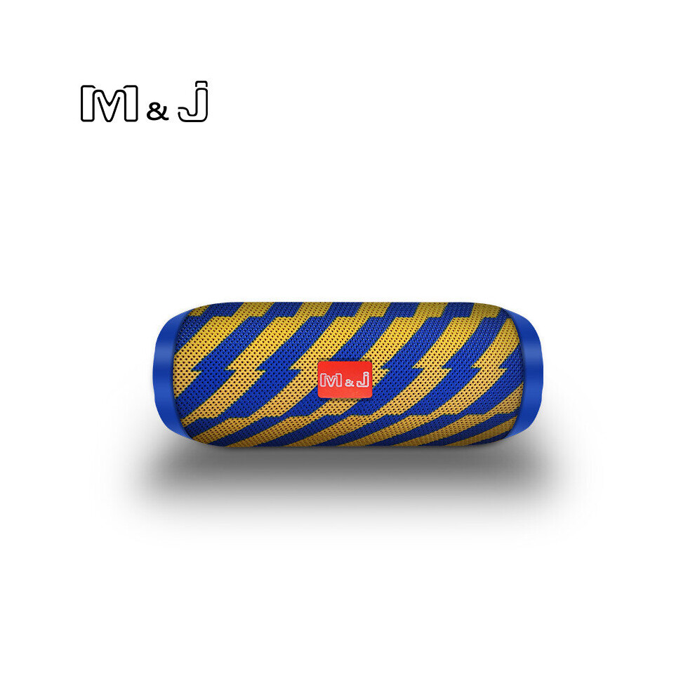 (A- Blue) M&J Tg117 Bluetooth Speaker Wireless Waterproof Portable Outdoor Mini Column Box Parlante Boombox Loudspeaker Aux Tf 10W Speaker Yellow/Blue 4851195407206