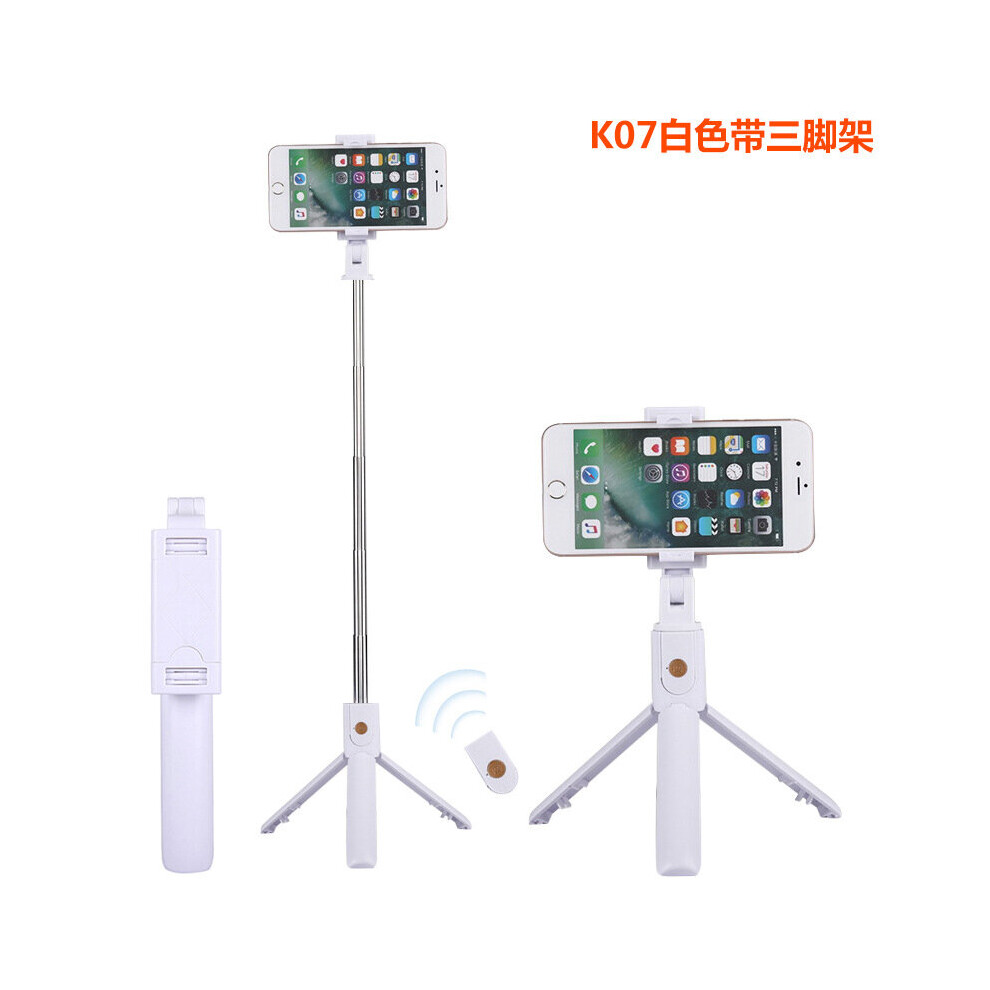 (A-K07 ) Wireless Bluetooth Selfie Stick Foldable Mini Tripod With Remote Control For Ios Android Phone Stand Cellephone Tripod White 4855008124618