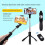 (a-K10 White) Wireless Bluetooth Selfie Stick Foldable Mini Tripod with Remote Control for IOS Android Phone Stand Cellephone Tripod 3