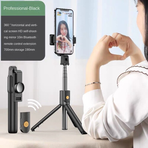 (a-V01S) Wireless Bluetooth Selfie Stick Foldable Mini Tripod with Remote Control for IOS Android Phone Stand Cellephone Tripod 1