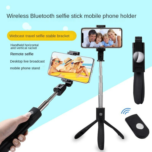 (a-V01S) Wireless Bluetooth Selfie Stick Foldable Mini Tripod with Remote Control for IOS Android Phone Stand Cellephone Tripod 2