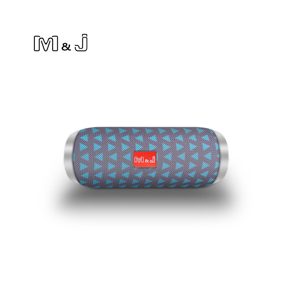 (A- Gray) M&J Tg117 Tooth Speaker Wireless Waterproof Portable Outdoor Mini Column Box Parlante Boombox Loudspeaker Aux Tf 10W Speaker Blue/Gray 4851195407169