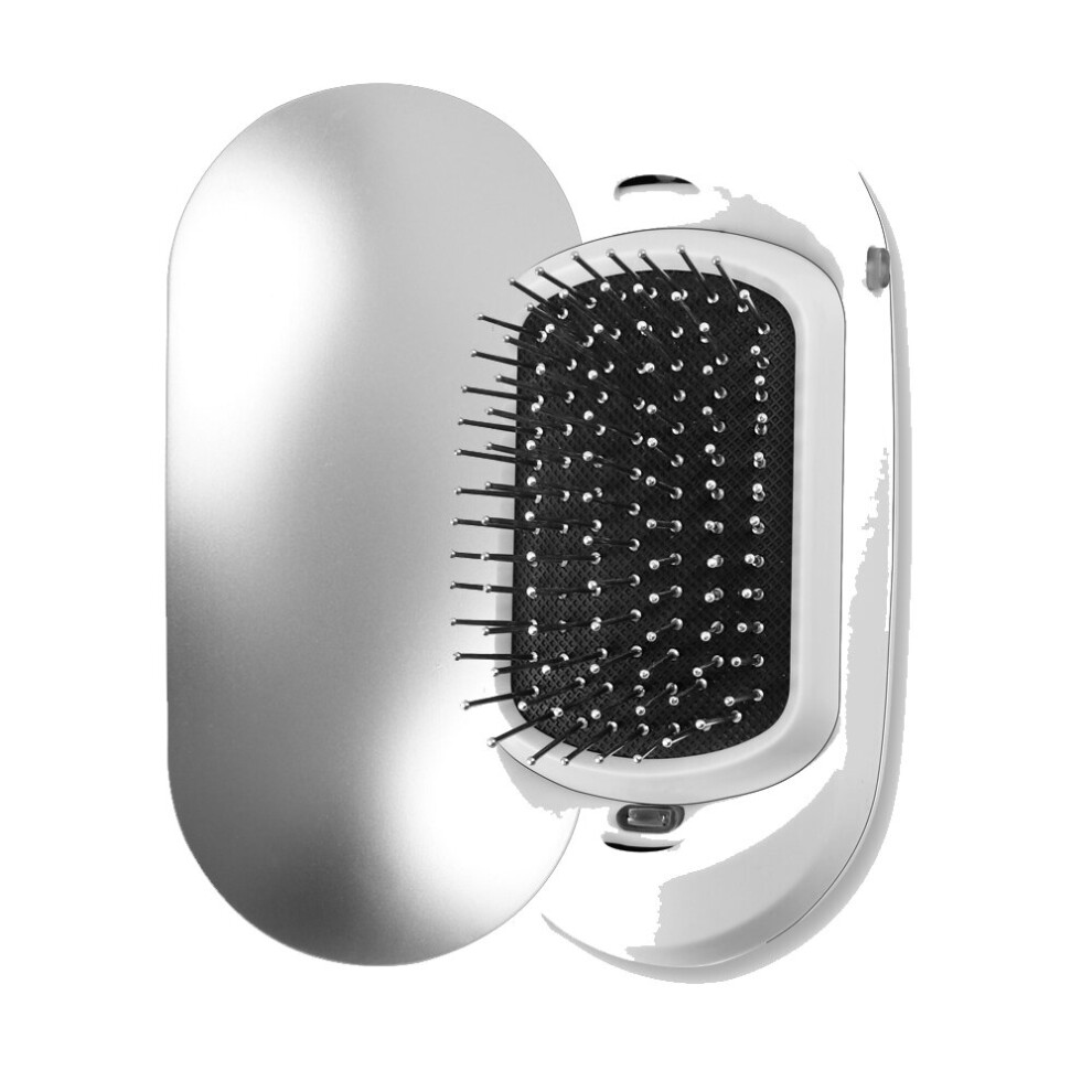 Dechoicelife (A-Sliver) Yiber Ionic Hair Brush Scalp Massager Hair Brushes Anti-Frizz Negative Ion Antistatic Comb Straightening Brushes