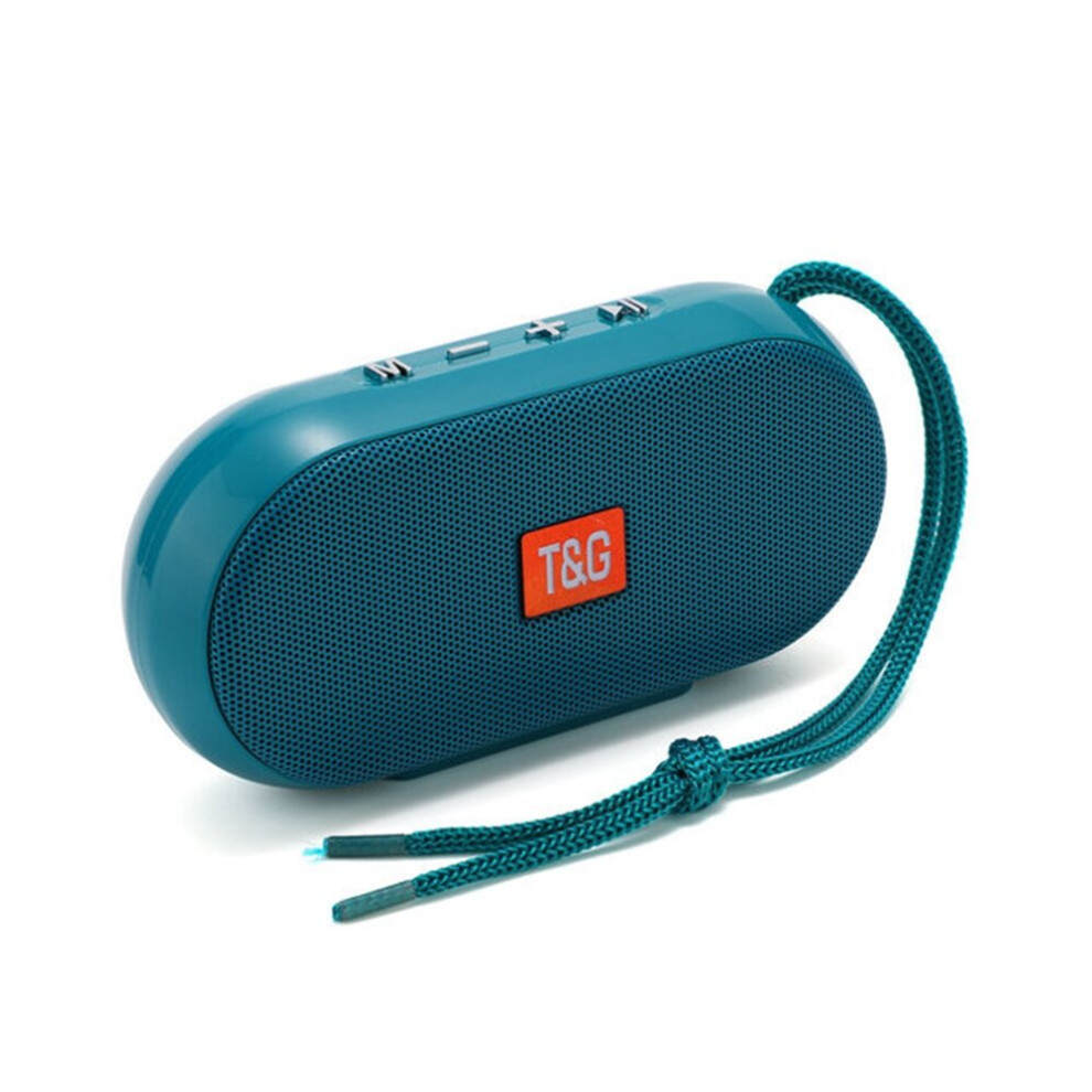 (A-Peacockblue) Tg179 Bluetooth Speakers Portable Soundbar Wireless Subwoofer Tf Card Boombox Usb Aux 6 Hours Music Center Fm Radio For Laptop 4851195414983