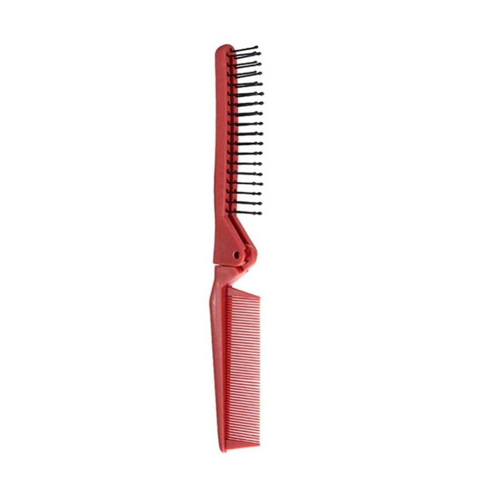 Dechoicelife Unisex (A-Coffee) Professional Hairdressing Comb Folding Combs Travel Hairdressing Tool Hair Straightener Brush Portable Styling Comb Accessories