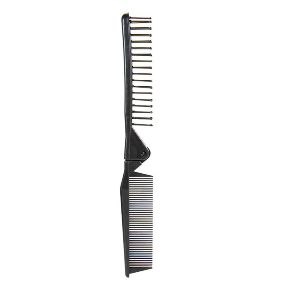 Dechoicelife (A-Black) Professional Hairdressing Comb Folding Combs Travel Hairdressing Tool Hair Straightener Brush Portable Styling Comb Accessories