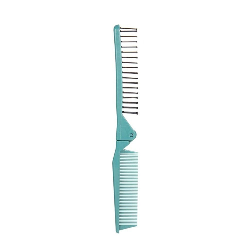 Dechoicelife (A-Green) Professional Hairdressing Comb Folding Combs Travel Hairdressing Tool Hair Straightener Brush Portable Styling Comb Accessories