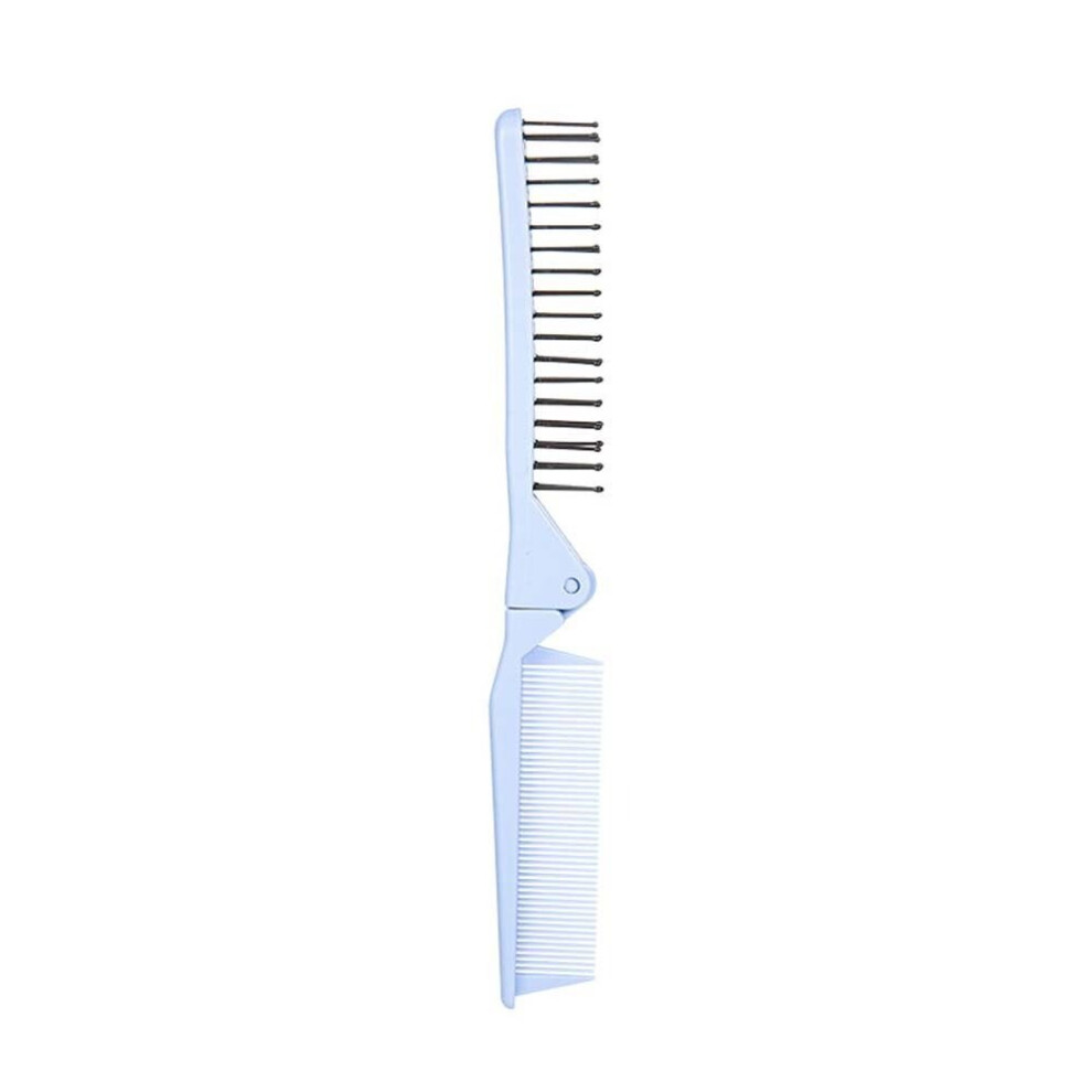 Dechoicelife Unisex Blue (A-) Professional Hairdressing Comb Folding Combs Travel Hairdressing Tool Hair Straightener Brush Portable Styling Comb Accessories