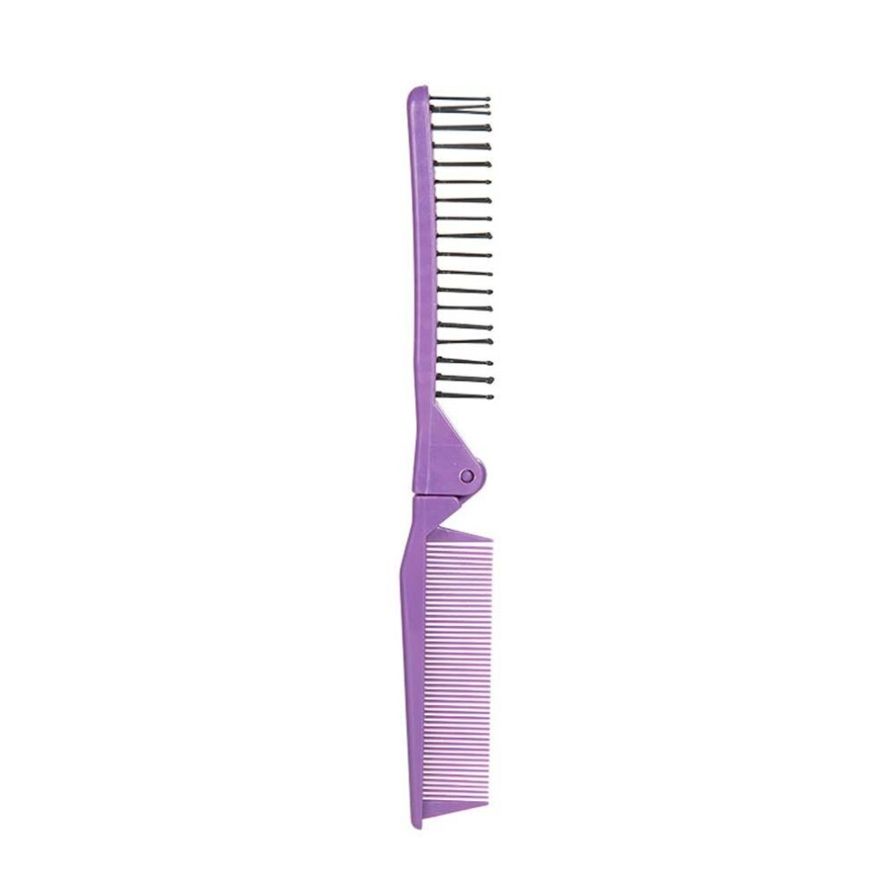 Dechoicelife (A-Purple) Professional Hairdressing Comb Folding Combs Travel Hairdressing Tool Hair Straightener Brush Portable Styling Comb Accessories