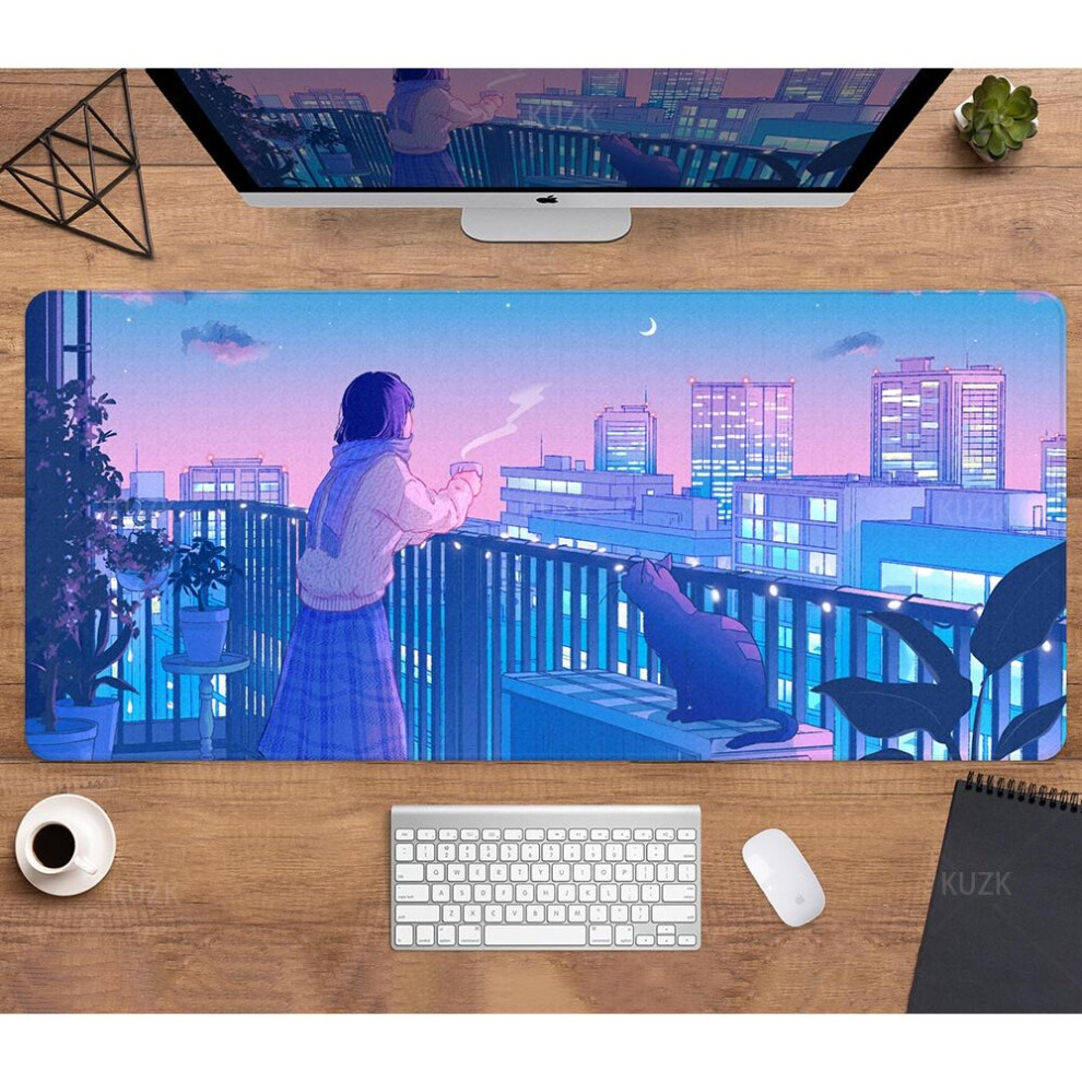 (A-Mp-018-4 400X800x2mm) Japanese Anime Cute Desk Mat Large Gaming Mouse Pad Large Keyboard Mat For Gamers Kawaii Desk Accessories Xxl Anime Mousepad 4855358041788