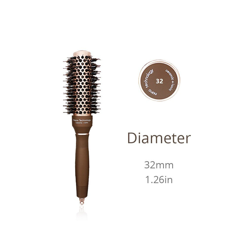 Dechoicelife (A-32Mm) Hair Brush Heat Resisting Anti Static Nano Thermal Ceramic Coating & Anion Tech For Hair Drying Styling Curling Straightening