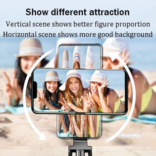 (a-White) 3 in 1 Wireless Bluetooth Selfie Stick Foldable Mini Tripod Expandable Monopod with Remote Control for iPhone IOS Android 2