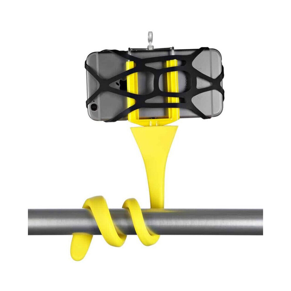 (A-) Mini Camera Tripod Mount Banana Pod For Gopro Xiao Mi Yi Sj4000 Action Camera For Iphone7 6S Car Headrest Selfie Stick Yellow 4855008115586