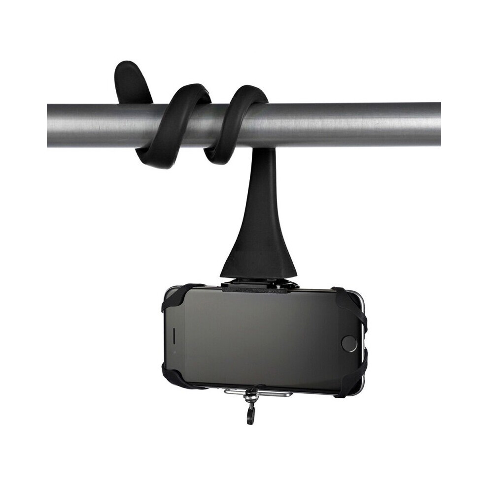 (A-) Mini Camera Tripod Mount Banana Pod For Gopro Xiao Mi Yi Sj4000 Action Camera For Iphone7 6S Car Headrest Selfie Stick Black 4855008115562
