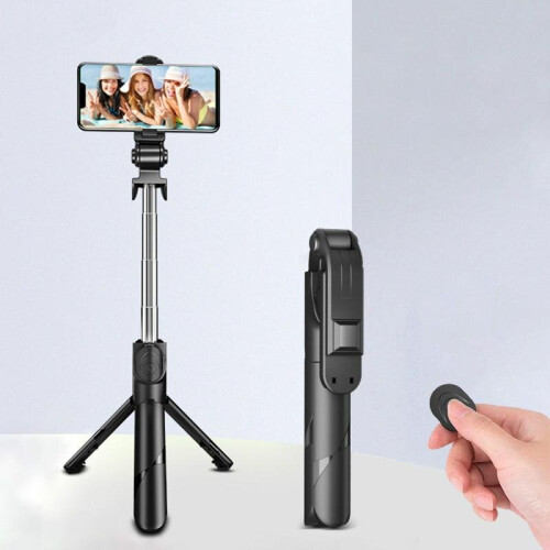 (a-White) 3 in 1 Wireless Bluetooth Selfie Stick Foldable Mini Tripod Expandable Monopod with Remote Control for iPhone IOS Android 1