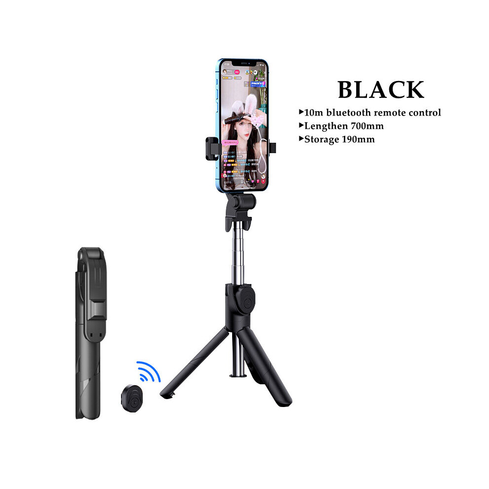 (A-Xt02- With Fill Light) New Wireless Bluetooth Selfie Stick Portable Tripod Internet Celebrity Tool With Fill Remote Shutter For Ios Andr Black/Light 4852056947114