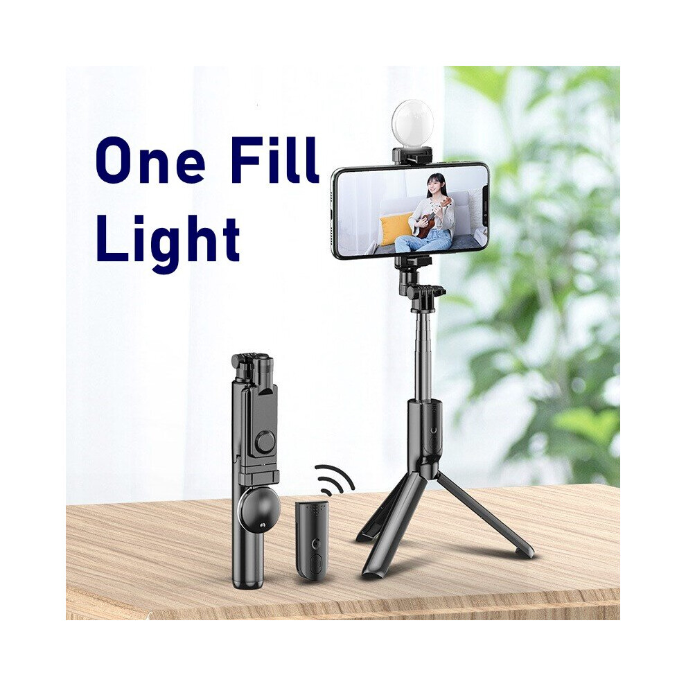 (A-One Fill ) Tongdaytech Portable Bluetooth Phone Selfie Stick With Ring Fill Photo Foldable Tripod For Iphone Xiaomi Video Live Studio Light 4852056954570