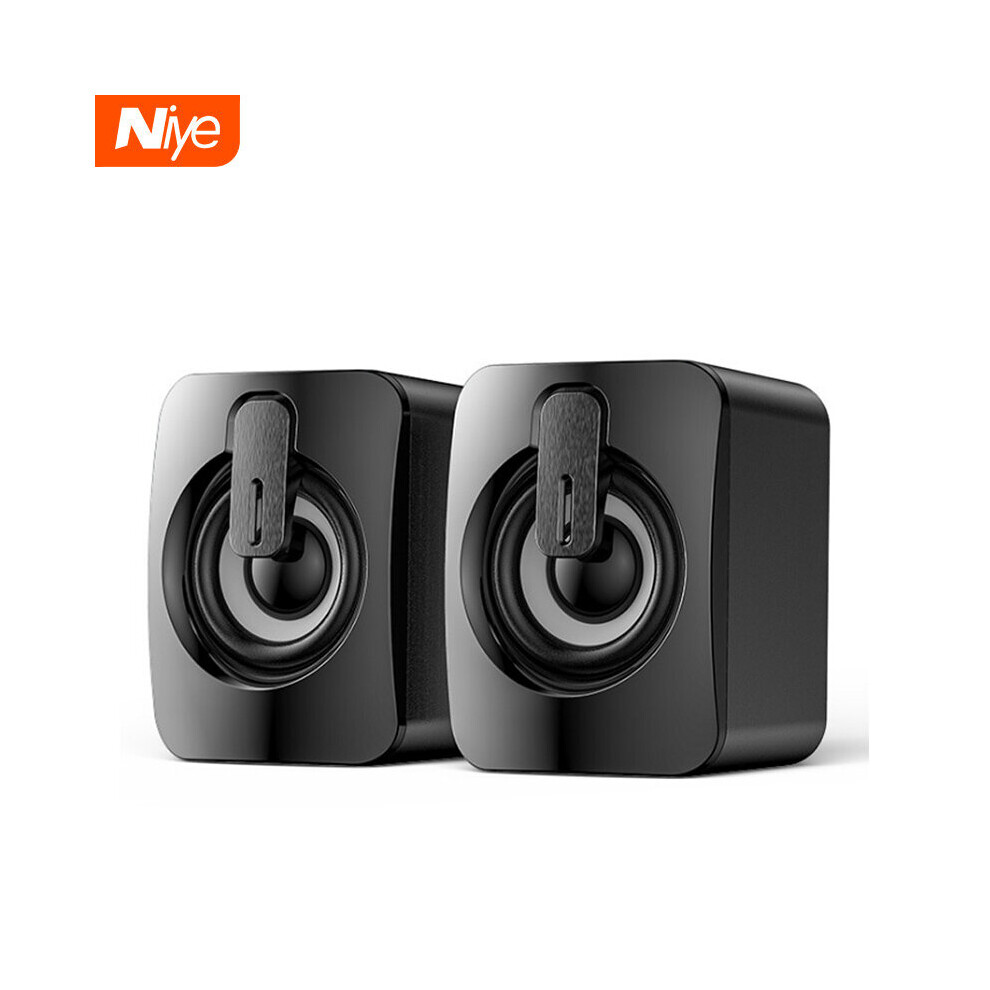 (A-A2) Usb Wired Speakers Mini Computer Speaker 4D Stereo Sound Surround Loudspeaker For Pc Laptop Notebook Not Bluetooth Loudspeakers Black 4851195391758