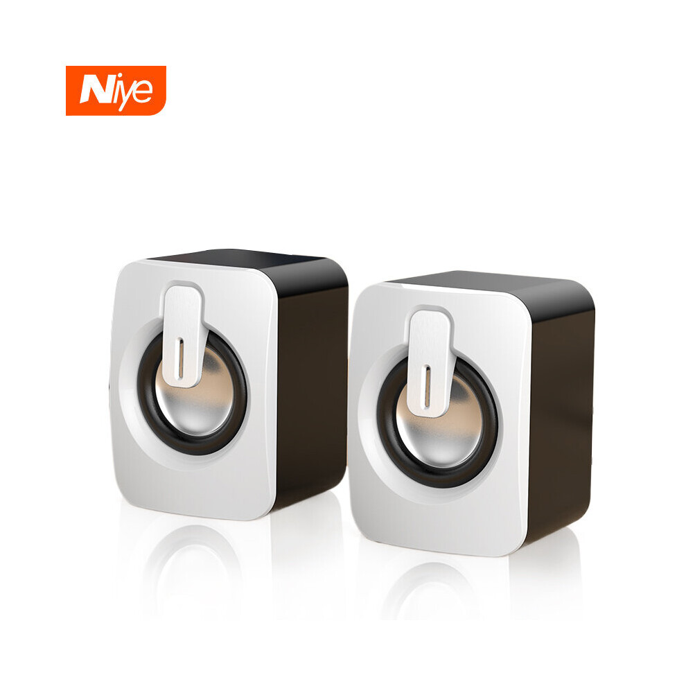 (A-A2) Usb Wired Speakers Mini Computer Speaker 4D Stereo Sound Surround Loudspeaker For Pc Laptop Notebook Not Bluetooth Loudspeakers White 4851195391789