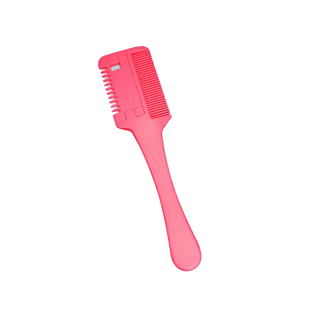 Dechoicelife Unisex Red (A-) Multifunction Haircut Comb Double Sided Wide Tooth Hairdressing Comb With Blade Barber Thinning Straightener Hair Styling Tools