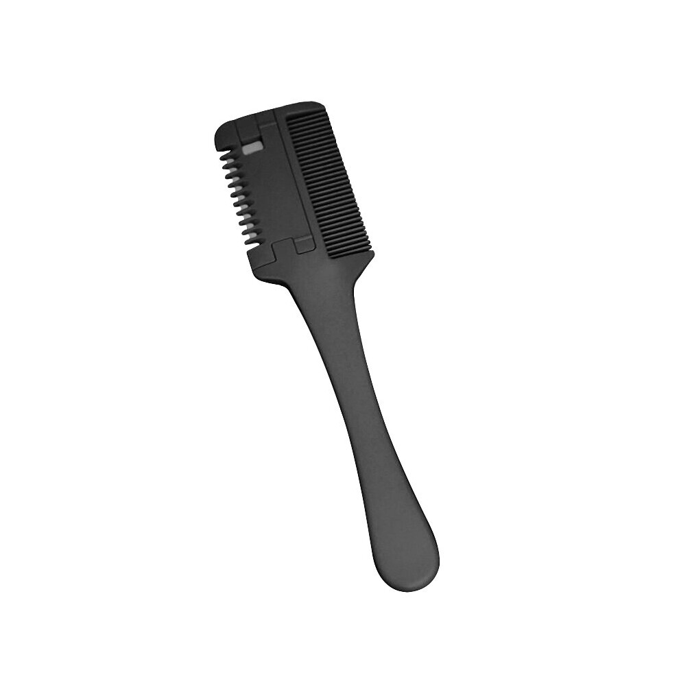 Dechoicelife Unisex Black (A-) Multifunction Haircut Comb Double Sided Wide Tooth Hairdressing Comb With Blade Barber Thinning Straightener Hair Styling Tools