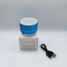 (a-Blue) Universal Wireless Bluetooth Speaker Portable Mini Speaker Outdoor Noise Reducting Music Sound Box Aluminum Alloy Small Soundbar