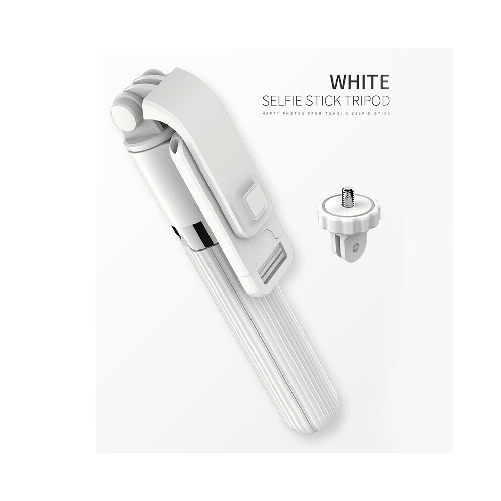 (A-) High Quality Wireless Bluetooth Selfie Stick Tripod With Remote Palo Selfie Extendable Foldable Monopod For Iphone Action Camera White 4855008127398