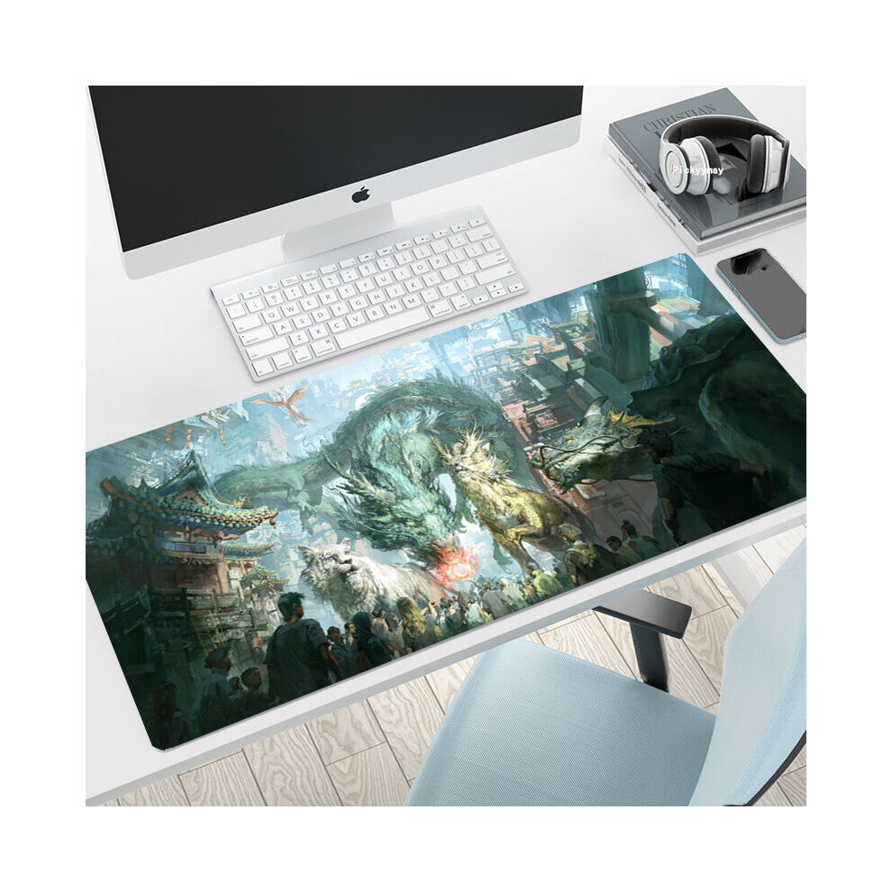 (A-Beast (8) 300X700x2mm) Oriental Beast Mouse Pad 900X400mm Pad Mouse Pc Game Carpert Computer Padmouse Micemat Gaming Mousepad Gamer Keyboard Mouse 4855357829387