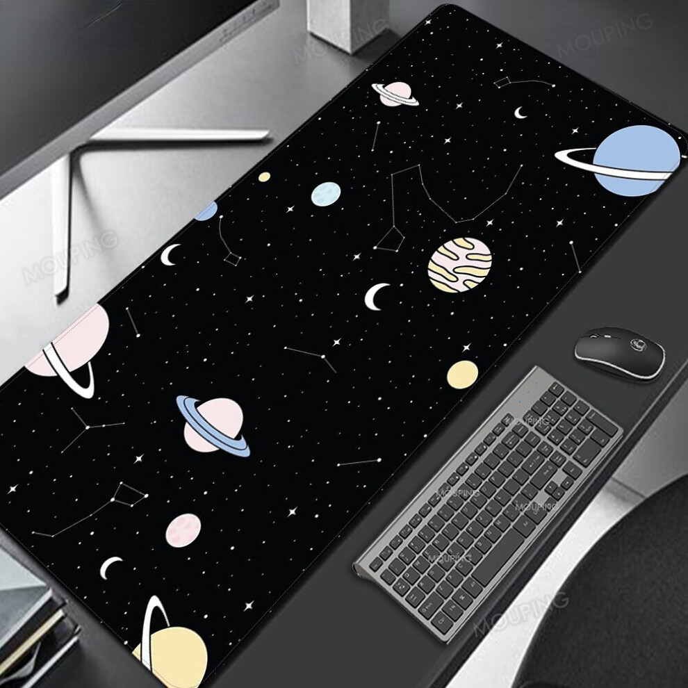 (A-9 700X300x3mm) Space Mat Mechanical Keyboard Aesthetic Mouse Pad Liquid Anime Accessories Gamer Mousepad Desk Mat Personalized 90 Black/Purple 4855357766781