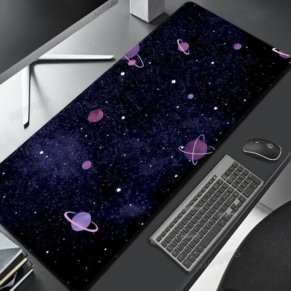 (A-7 800X300x3mm) Space Mat Mechanical Keyboard Aesthetic Mouse Pad Liquid Anime Accessories Gamer Mousepad Desk Mat Personalized 90 Black/Purple 4855357766477